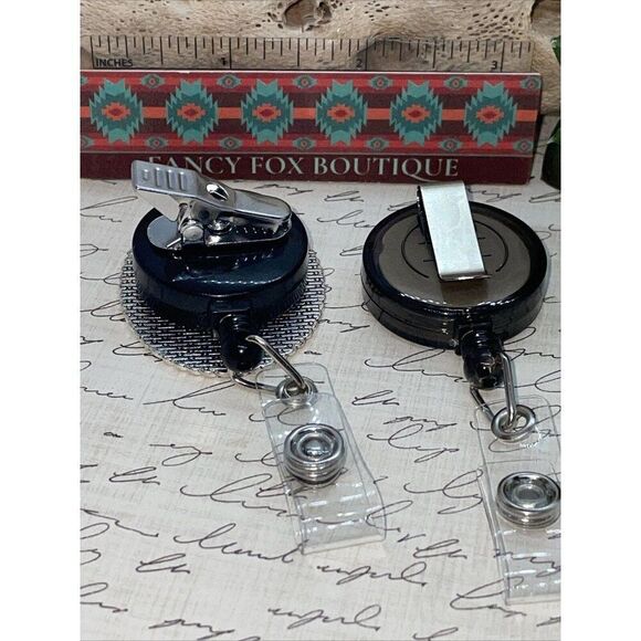 Love Black Cat Kitten Heart Lanyard Rose Retractable Reel ID Card Badge Holder - Picture 9 of 9